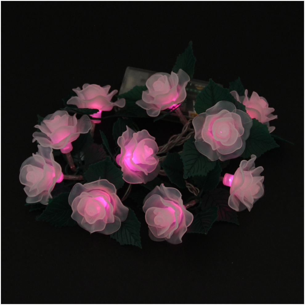 Rose and leaves String Light LED Lights LED Battery Light Christmas Holiday Decoration