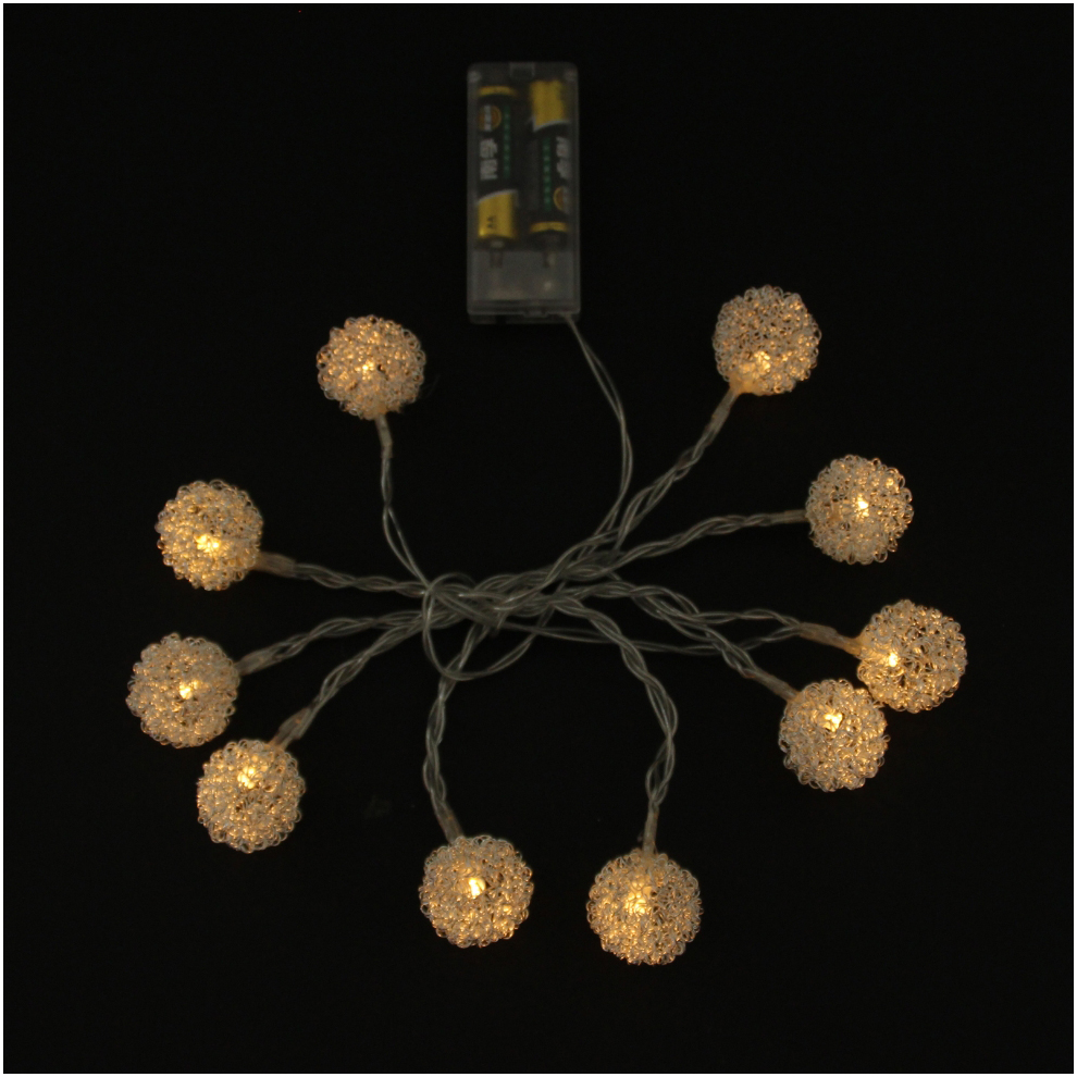 Metal LED Color Ball Pendant Decorative Light String Holiday Decoration