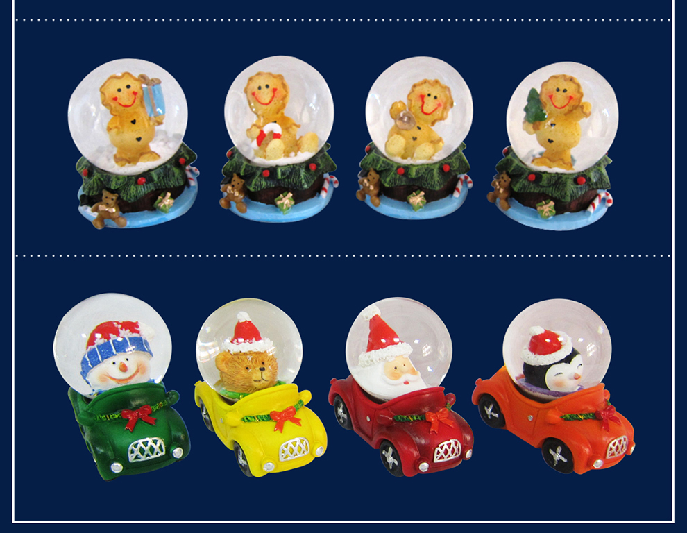 Promotional Gifts Water Globe Christmas Tree Base Cute Little Lion