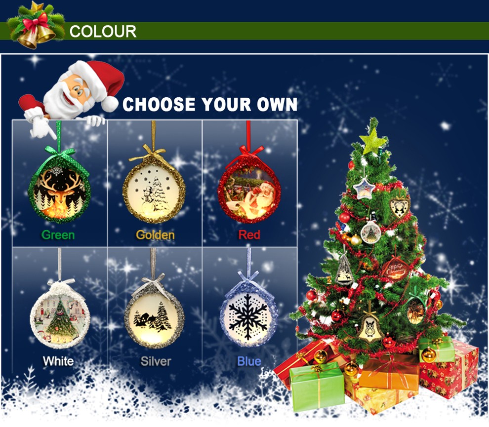 New Design Christmas Gift Glass LED Ornament