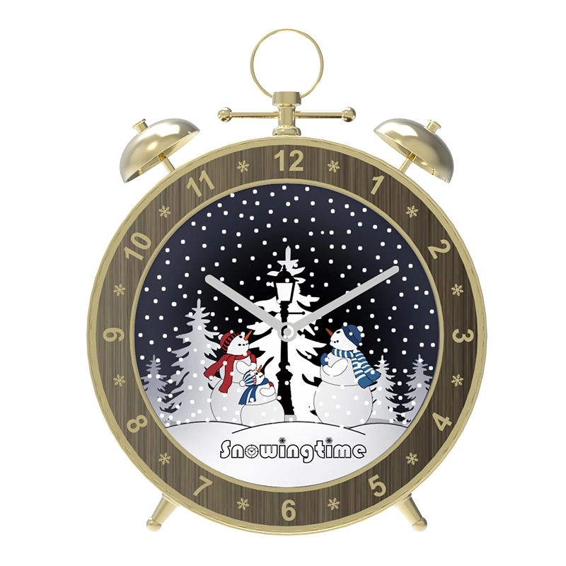 Snowing Led Alarm Clock-Shaped Ornament Christmas decoration 2018