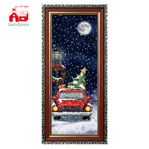(WP080CR-RJG)Decorative Engraved Wall Plaque with Car and Lighting inside for Wholesale