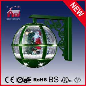 (LW30033B-GG11) All Green Christmas Wall Lamp Santa Claus Decoration LED Lights