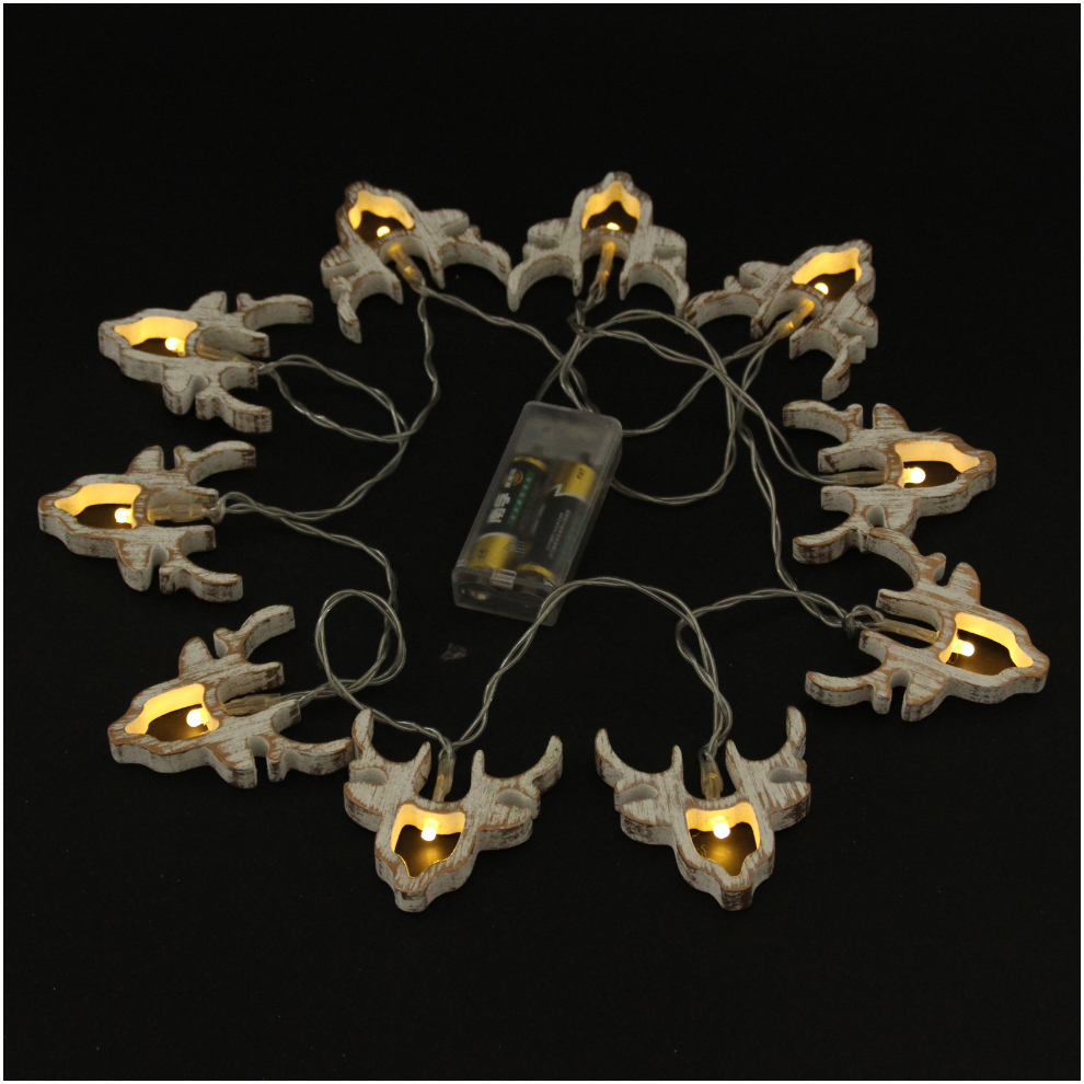 Little Deer Battery LED Light Deer Head Decorative Light Colored String Light