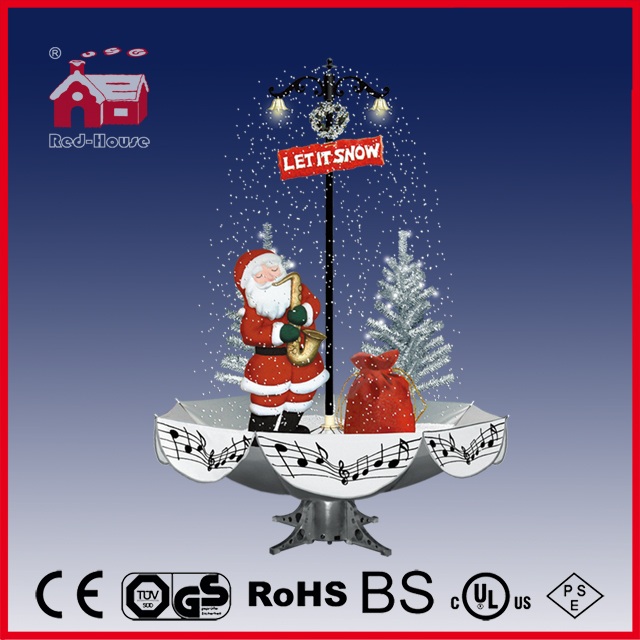 (40110U170-ST2-SM2) Snowing Christmas Decorations with Umbrella Base