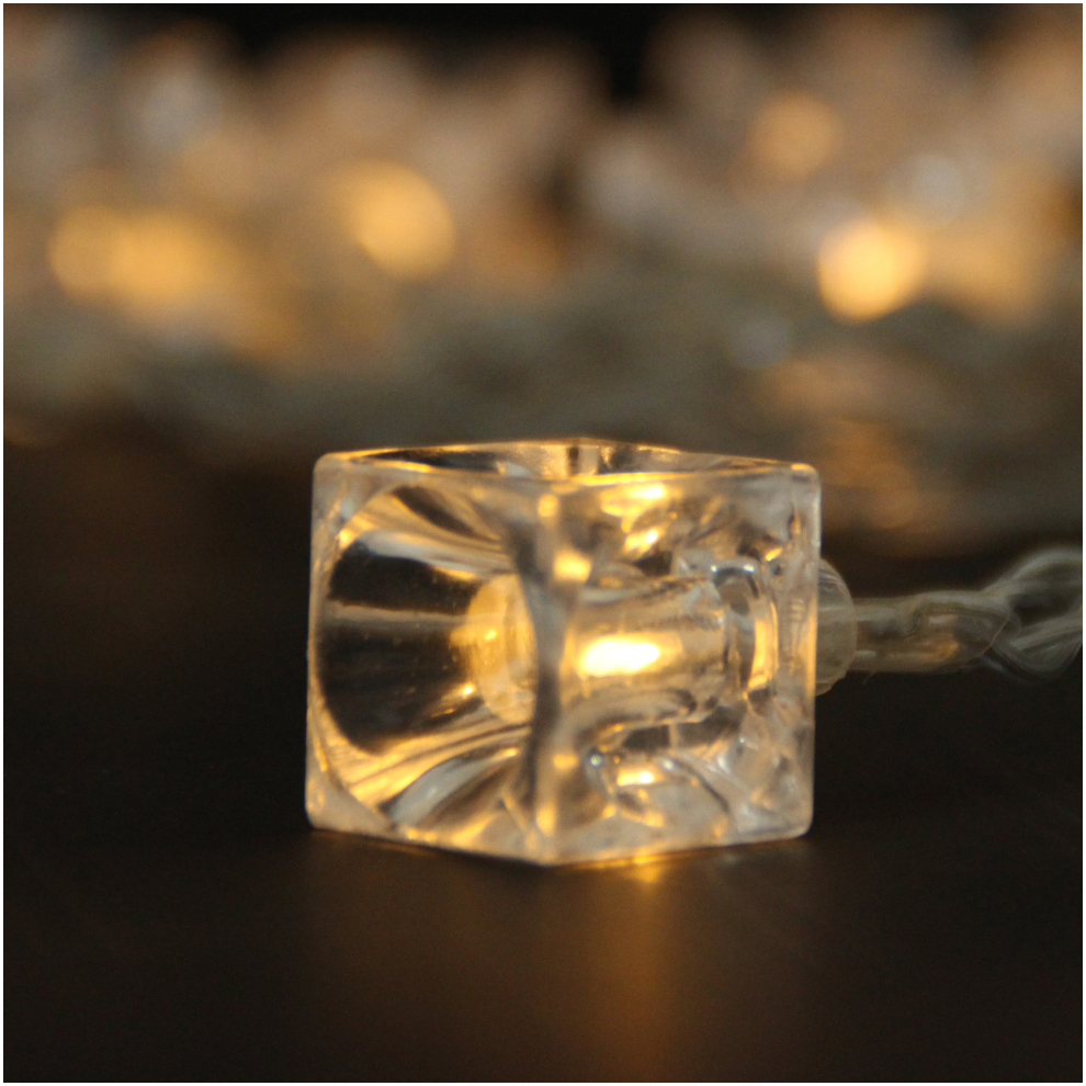 Transparent Ice Battery Light Ice Pendant String Light Wholesale Customized