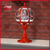 (LT30059A-RR11) All Red Festival Table Lamp with Lace Decoration and LED Lights