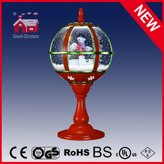 (LT30059-3S2-RG10) Tabletop Snowglobe Lamp