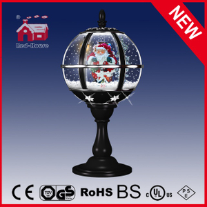 (LT30059C-HS11) Classic Black Christmas Eve Tabletop Lamp with Lace LED Decoration