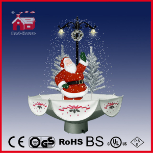 (118030U075-ST3-SS) Snowing Christmas Decorations with Umbrella Base