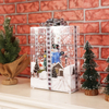 Christmas decoration xmas box light articulos de lujo de navidad plastic santa snowing musical box lantern