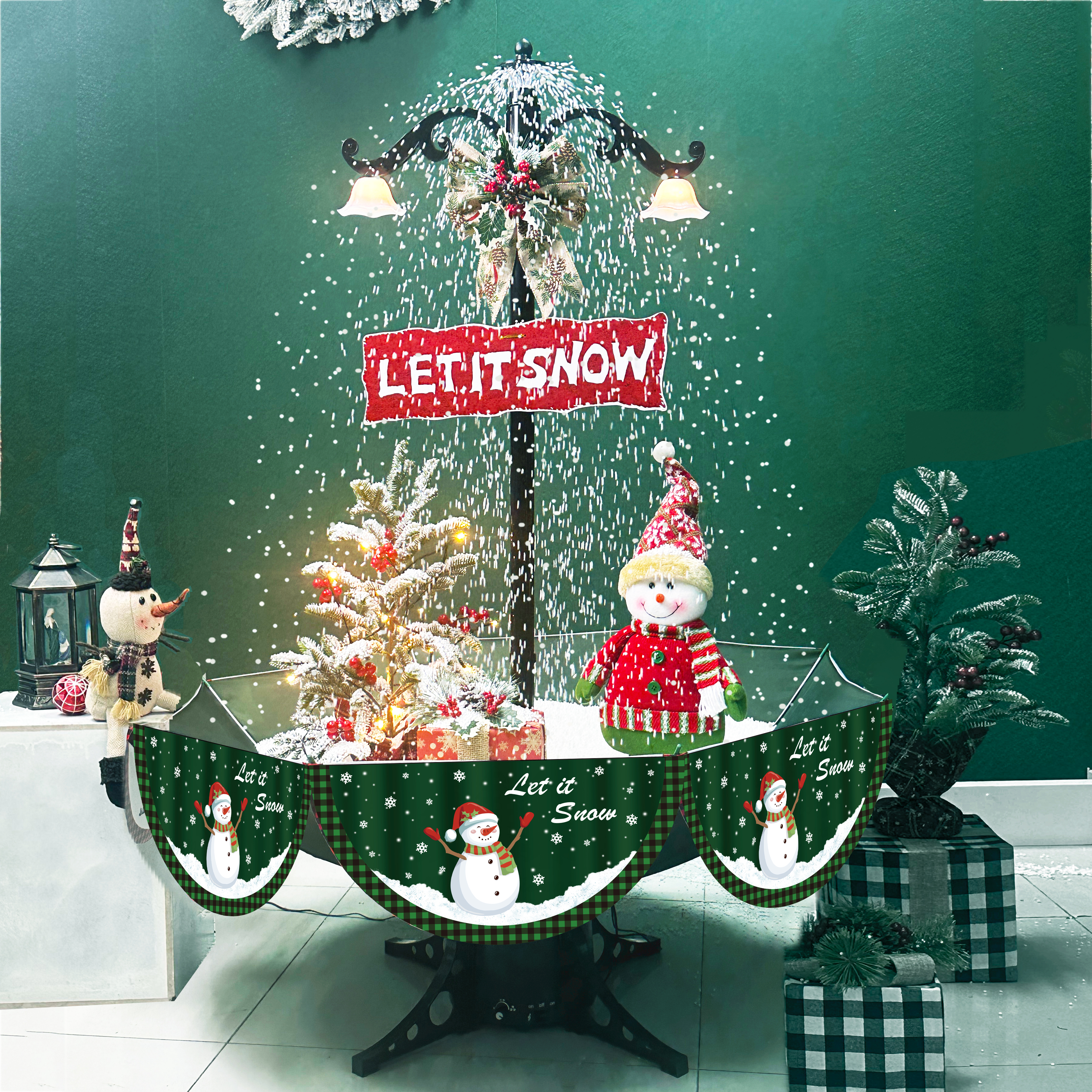 U120灯款-雪人+树