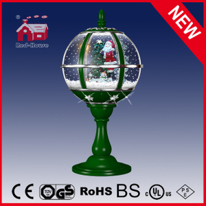 (LT30059B-GS11) Christmas Gifts Green LED Tabletop Lamp with Top Lace Decoration
