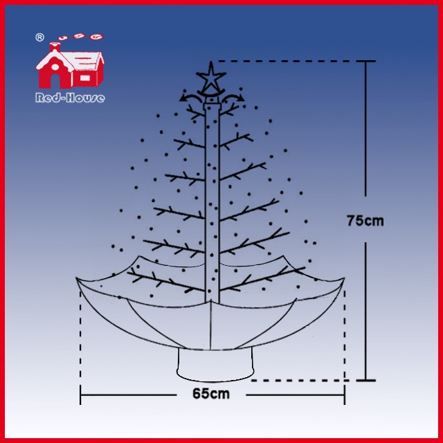 (18030U075-GS) New Design Christmas Ornaments Tree Umberlla Base