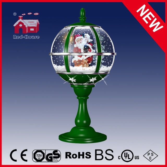 (LT30059E-GS01) Christmas Gifts Tabletop Snow Globe Lamp with Decorative Snowflake