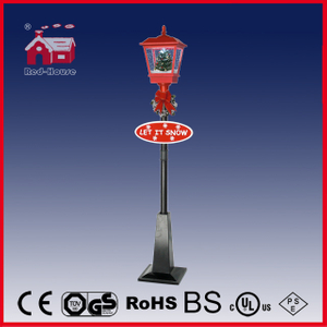 (LV180S-RH) Classic Red and Black Christmas Street Lamp with Music