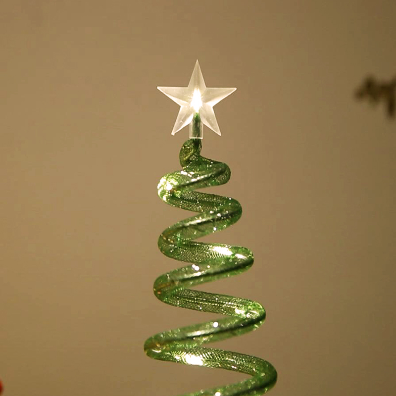 Tabletop Ornament Portable Led Lighted Revolving Small Christmas Tree