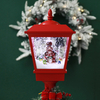 Wholesale Navidad Animated Christmas Floor Street Lamp Post Light with Blowing Snow 