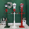 Classic Red Cardinal Christmas Street Lamp with Music