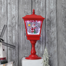 High Quality Decorative Snowing Santa Claus Merry Christmas Table Lamp 