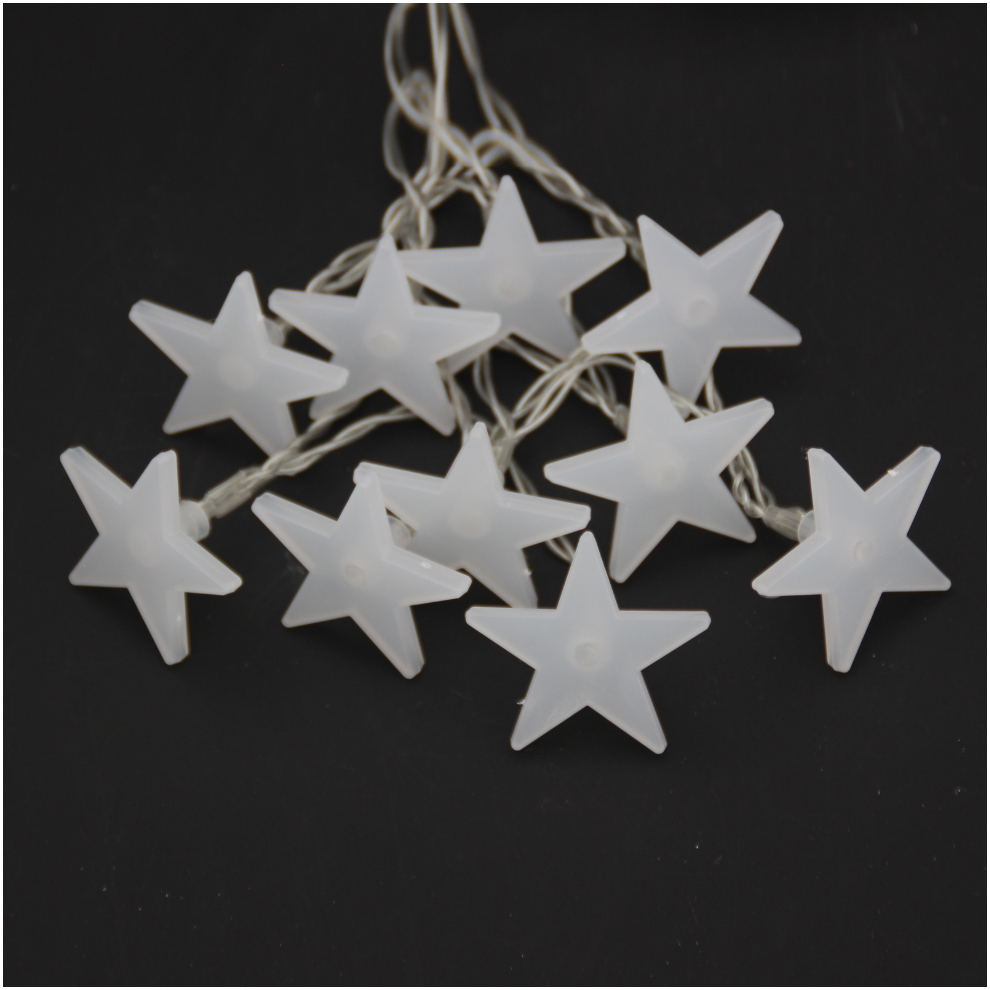LED Star Battery Light White Star Pendant Customized 10L Battery Christmas Light