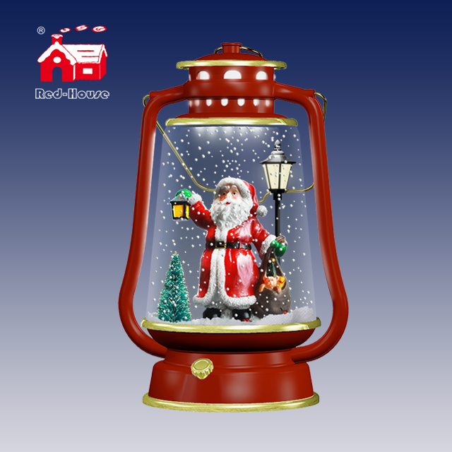 Snowing Musical Desk Lamp with Twinkling Christmas Lights for Bedroom