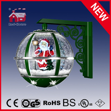(LW30033D-GS11) Santa Claus Inside Green Wall Lamp with Eight LED Lights