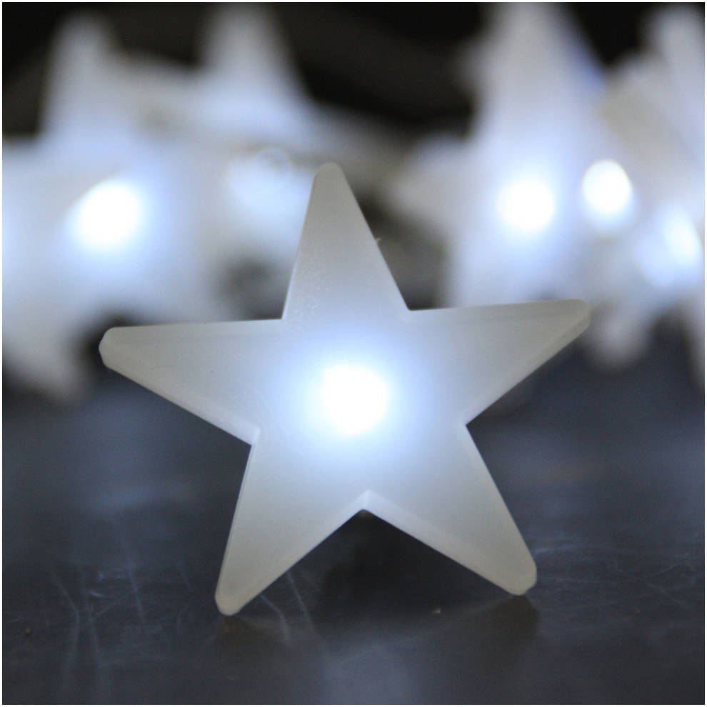 LED Star Battery Light White Star Pendant Customized 10L Battery Christmas Light