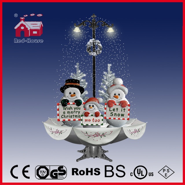 (40110U170-3SB-SS) Snowing Christmas Decorations with Umbrella Base