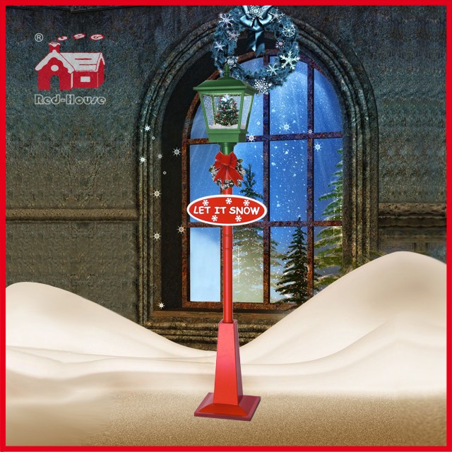 (LV180S-GR) Holiday Gifts Christmas Street Lamp with Bowknot Decoration