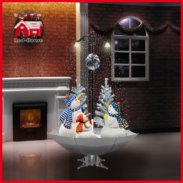 (40110U170-3S-SW) Snowing Christmas Decorations with Umbrella Base